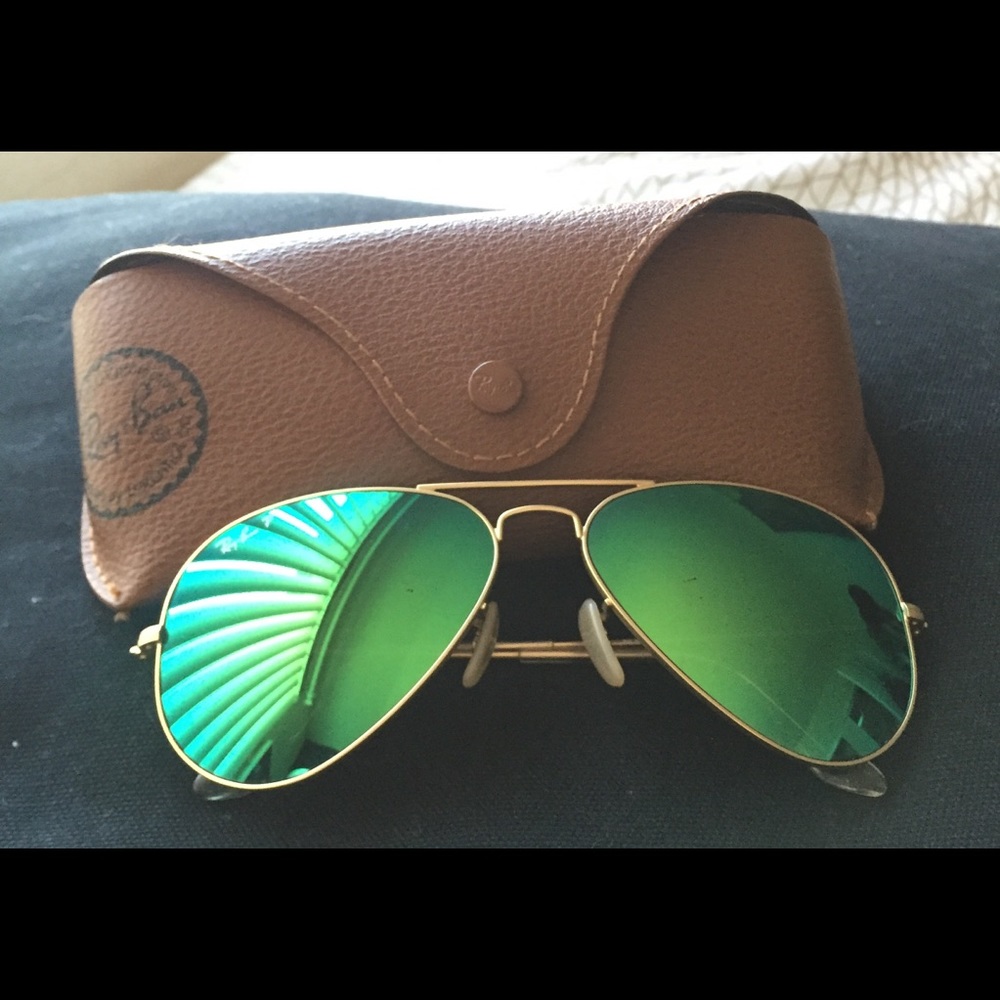 Metallic Green Ray Ban Aviators